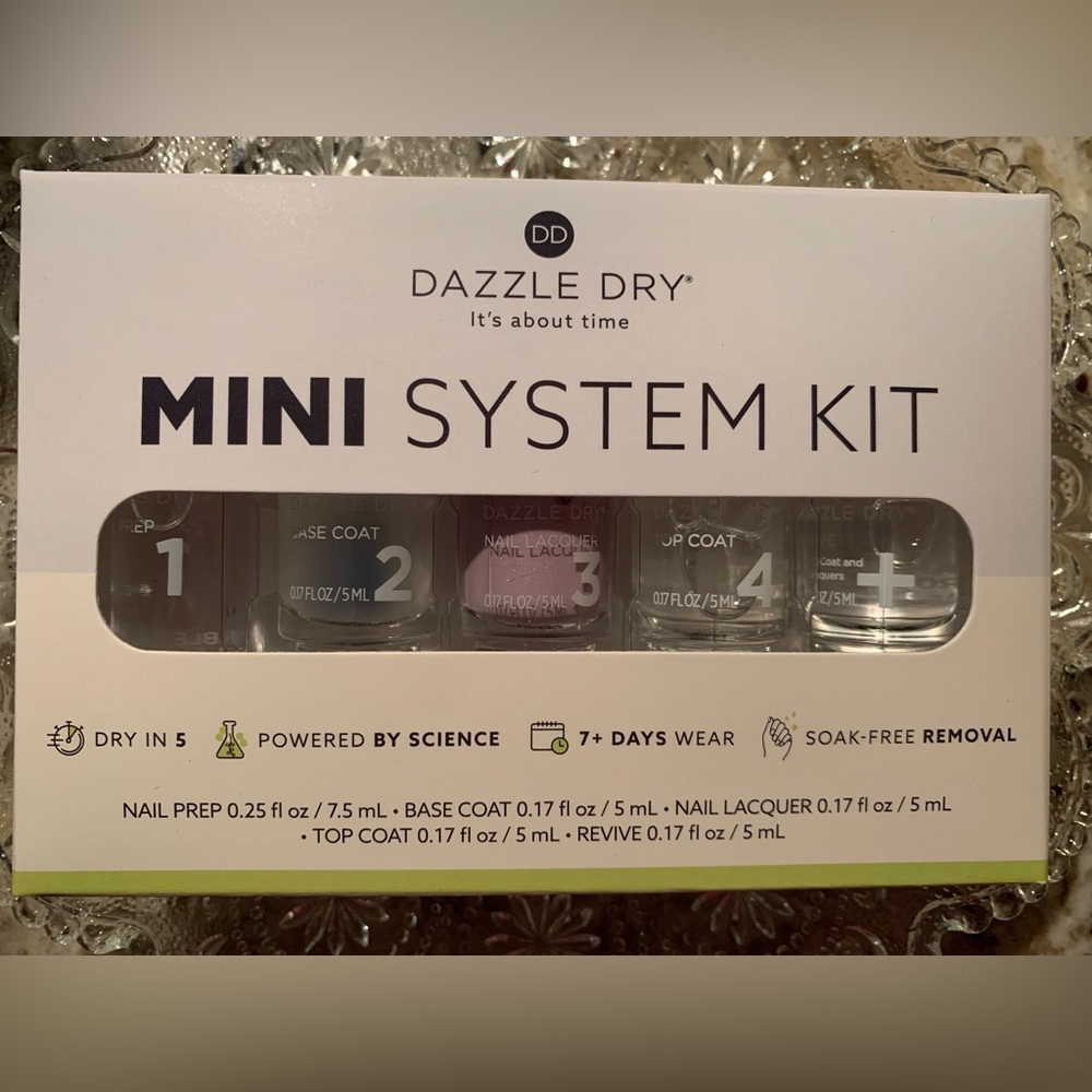 Brand new Dazzle Dry complete system featuring a gorgeous pink polish.